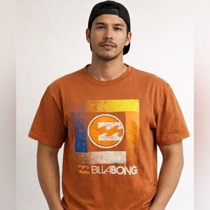 Vintage 90s-Men’s Billabong Burnt Orange T-Shirt